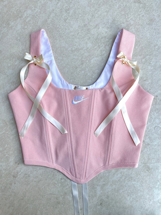 Reworked corset - peach/pink Nike - SIZE 10 UK (M)